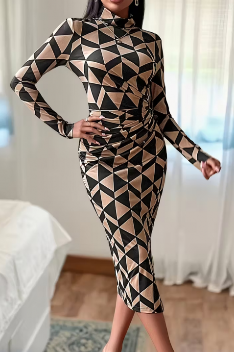 Haljina FIOGELJA, Boja: crna sa bež, IVET.RS - Nova Kolekcija