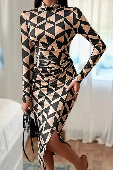 Haljina FIOGELJA, Boja: crna sa bež, IVET.RS - Nova Kolekcija