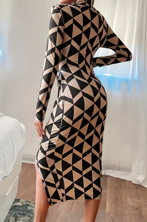 Haljina FIOGELJA, Boja: crna sa bež, IVET.RS - Nova Kolekcija