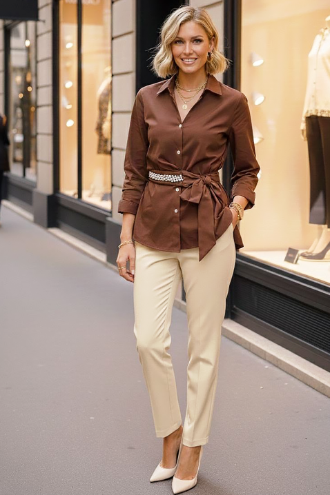 Ženska košulja IRLANZA BROWN, Boja: braon, IVET.RS - Nova Kolekcija