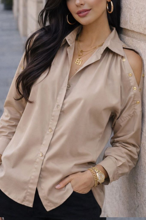 Ženska košulja DAVRELDA BEIGE, Boja: bež, IVET.RS - Nova Kolekcija