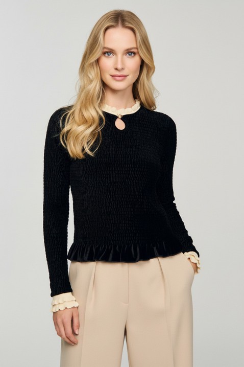 Ženska bluza BROTENDA, Boja: crna, IVET.RS - Nova Kolekcija