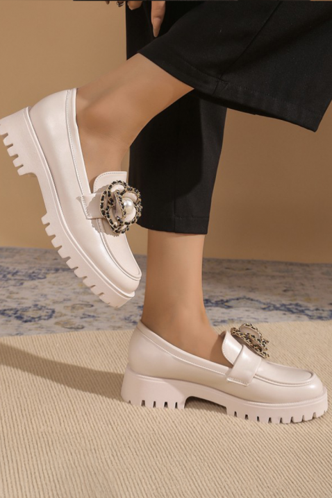 Ženske mokasine BIOLMEGA ECRU, Boja: ecru, IVET.RS - Nova Kolekcija