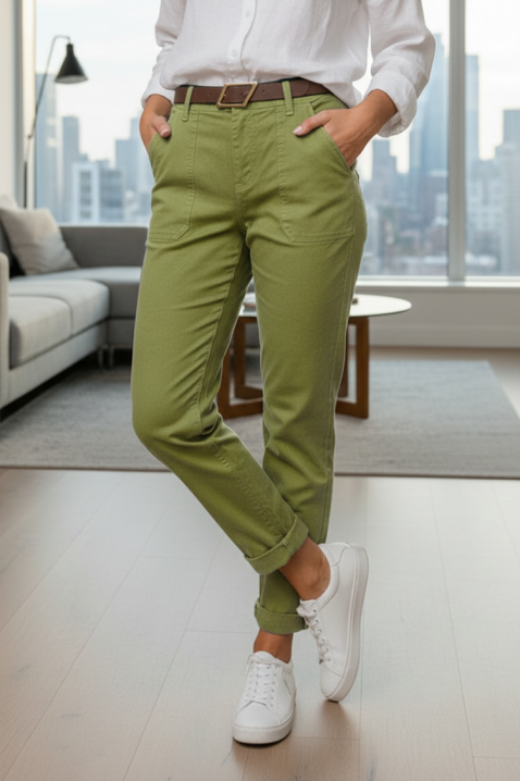 Pantalone JOVELZA OLIVE, Boja: maslinasto zelena, IVET.RS - Nova Kolekcija
