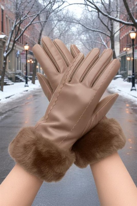 Ženske rukavice POLIARZA BEIGE, Boja: bež, IVET.RS - Nova Kolekcija