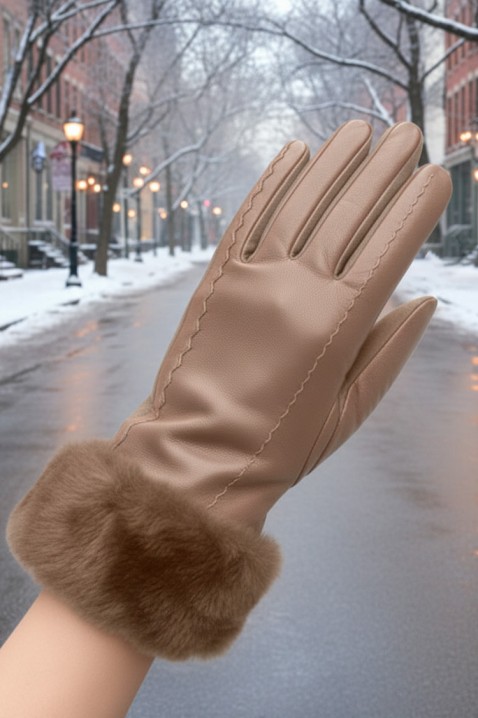 Ženske rukavice POLIARZA BEIGE, Boja: bež, IVET.RS - Nova Kolekcija