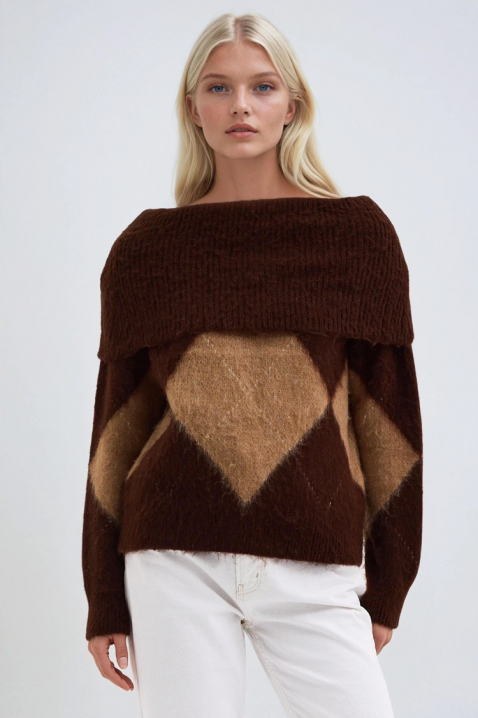 Džemper SEBRENDA BROWN, Boja: braon, IVET.RS - Nova Kolekcija