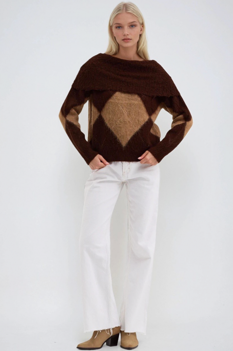 Džemper SEBRENDA BROWN, Boja: braon, IVET.RS - Nova Kolekcija