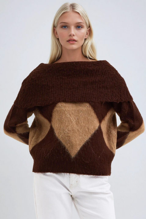 Džemper SEBRENDA BROWN, Boja: braon, IVET.RS - Nova Kolekcija