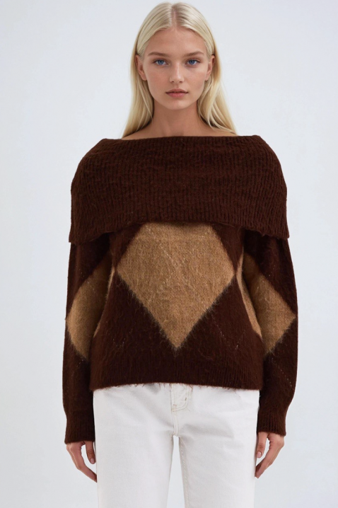 Džemper SEBRENDA BROWN, Boja: braon, IVET.RS - Nova Kolekcija