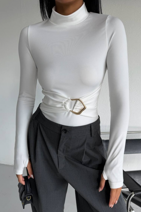 Bodi - bluza TEMINSA WHITE, Boja: bela, IVET.RS - Nova Kolekcija