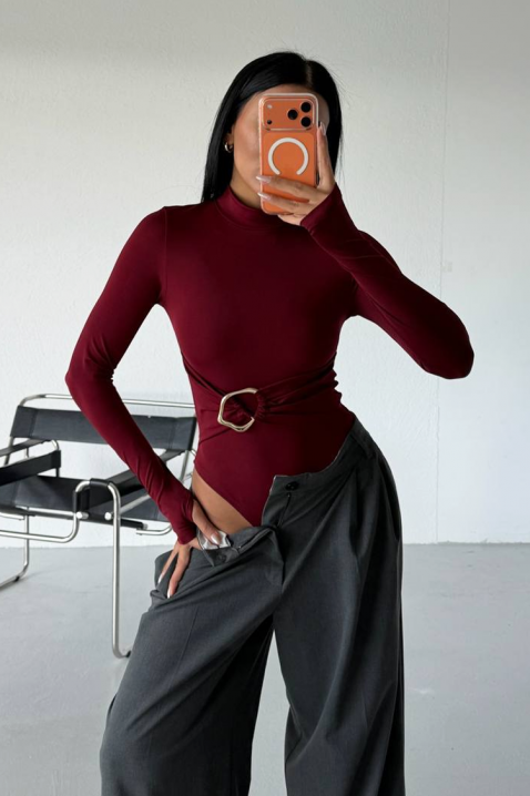 Bodi - bluza TEMINSA BORDO, Boja: bordo, IVET.RS - Nova Kolekcija