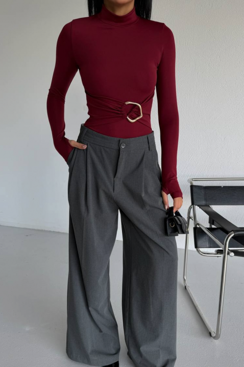 Bodi - bluza TEMINSA BORDO, Boja: bordo, IVET.RS - Nova Kolekcija