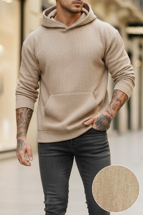 Muška dukserica MINREFO, Boja: bež, IVET.RS - Nova Kolekcija