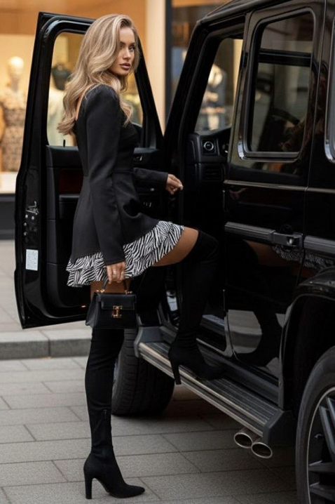 Haljina DENGIOZA, Boja: crna, IVET.RS - Nova Kolekcija