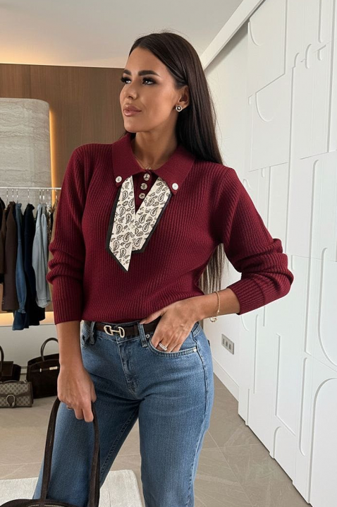 Džemper OLEGORA BORDO, Boja: bordo, IVET.RS - Nova Kolekcija