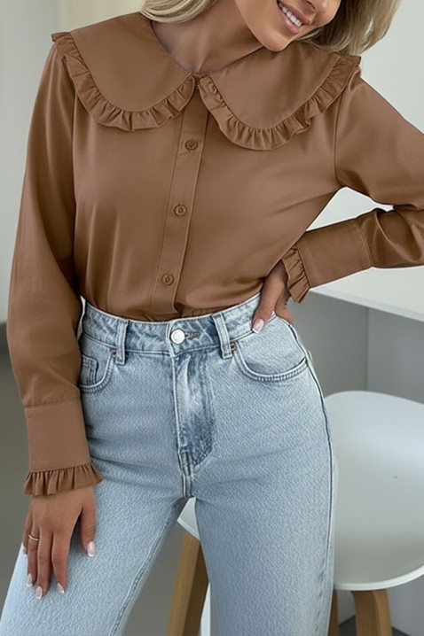 Ženska košulja AFETINA BROWN, Boja: braon, IVET.RS - Nova Kolekcija