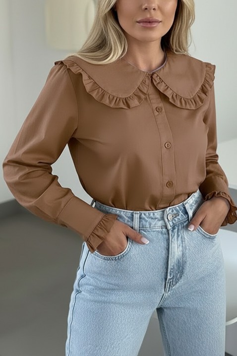 Ženska košulja AFETINA BROWN, Boja: braon, IVET.RS - Nova Kolekcija