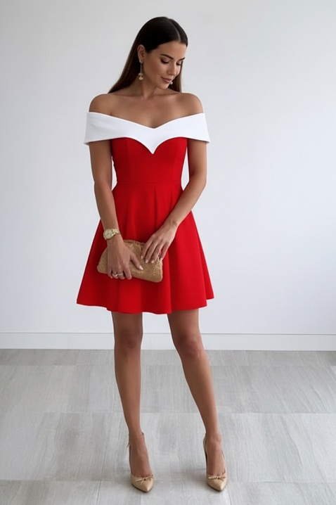 Haljina MELFISA, Boja: crvena, IVET.RS - Nova Kolekcija