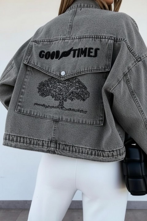 Teksas jakna TANVELZA GRAFIT, Boja: grafitna, IVET.RS - Nova Kolekcija