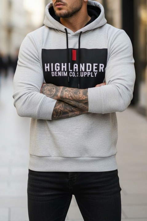 Muška dukserica MEFRIDO LIGHT GREY, Boja: svetlosiva, IVET.RS - Nova Kolekcija