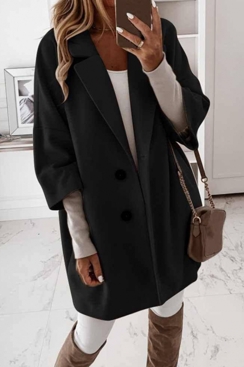 Kaput OLFONJA BLACK, Boja: crna, IVET.RS - Nova Kolekcija