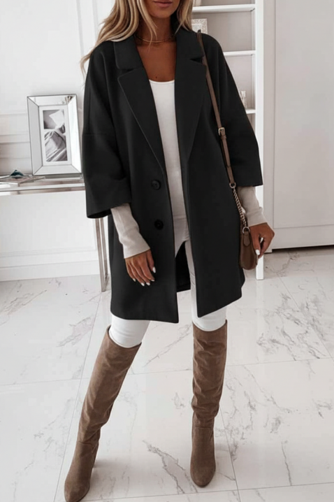 Kaput OLFONJA BLACK, Boja: crna, IVET.RS - Nova Kolekcija