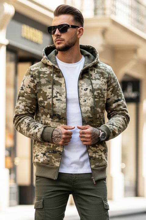 Muška dukserica DERIFO, Boja: kaki, IVET.RS - Nova Kolekcija