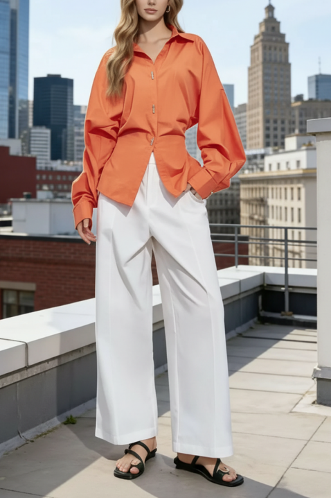 Ženska košulja ADELINZA ORANGE, Boja: narandžasta, IVET.RS - Nova Kolekcija