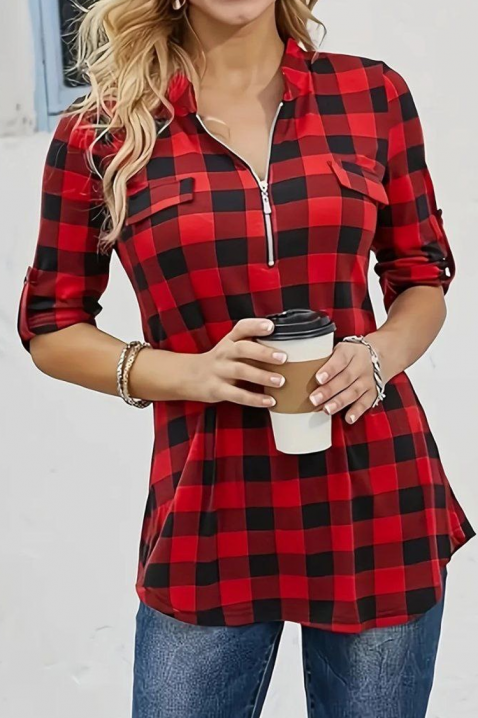 Ženska košulja VLADELNA, Boja: crvena, IVET.RS - Nova Kolekcija