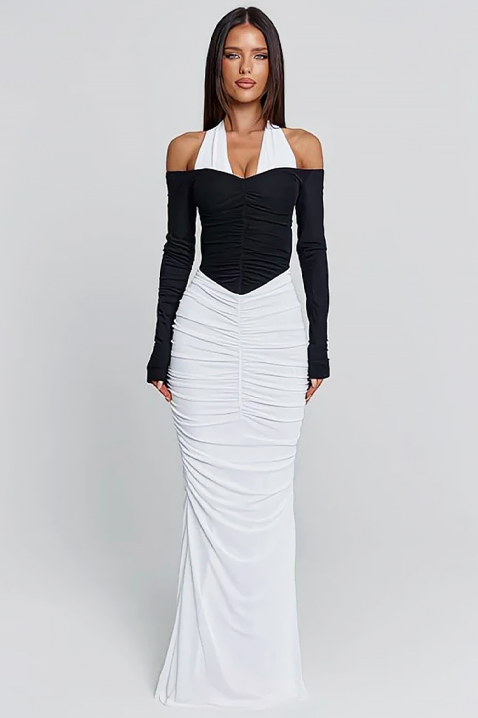 Haljina TIOGEXA, Boja: crna i bela, IVET.RS - Nova Kolekcija