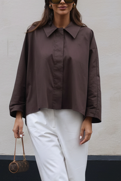 Ženska košulja DERMINZA MOCHA, Boja: moka, IVET.RS - Nova Kolekcija