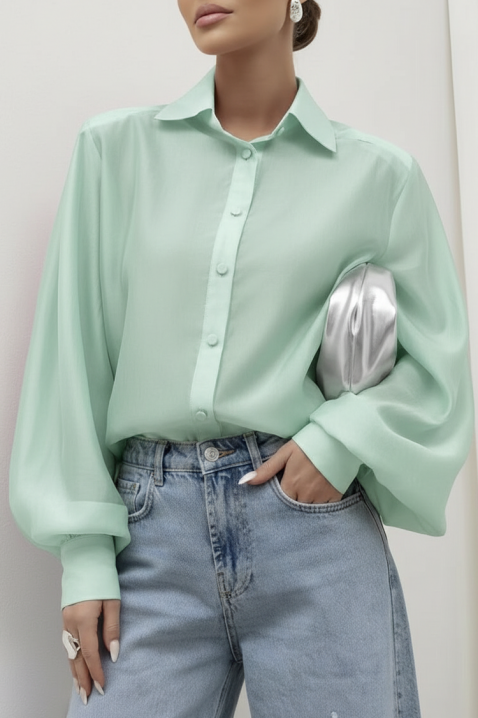 Ženska košulja MIRELZENA MINT, Boja: menta, IVET.RS - Nova Kolekcija