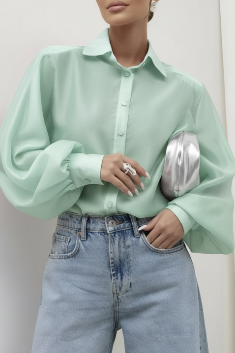 Ženska košulja MIRELZENA MINT, Boja: menta, IVET.RS - Nova Kolekcija