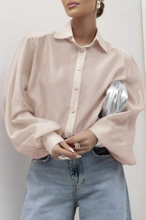 Ženska košulja MIRELZENA BEIGE, Boja: bež, IVET.RS - Nova Kolekcija