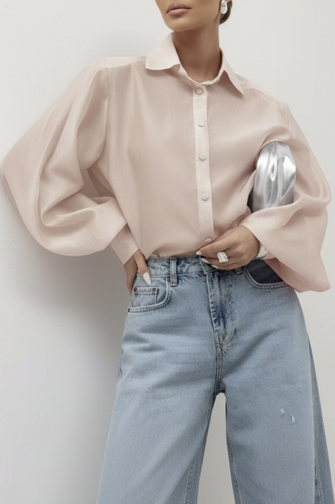 Ženska košulja MIRELZENA BEIGE, Boja: bež, IVET.RS - Nova Kolekcija