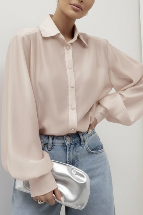 Ženska košulja MIRELZENA BEIGE, Boja: bež, IVET.RS - Nova Kolekcija