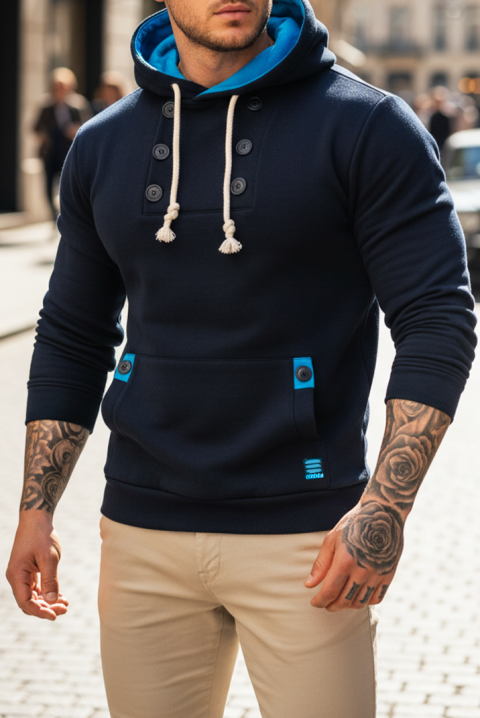 Muška dukserica BOLTONO NAVY, Boja: tamnoplava, IVET.RS - Nova Kolekcija