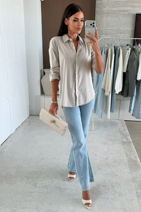 Ženska košulja NIOGELTA BEIGE, Boja: bež, IVET.RS - Nova Kolekcija