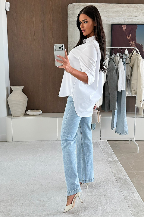 Ženska košulja NIOGELTA WHITE, Boja: bela, IVET.RS - Nova Kolekcija