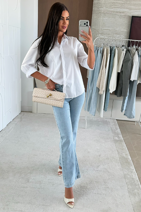 Ženska košulja NIOGELTA WHITE, Boja: bela, IVET.RS - Nova Kolekcija