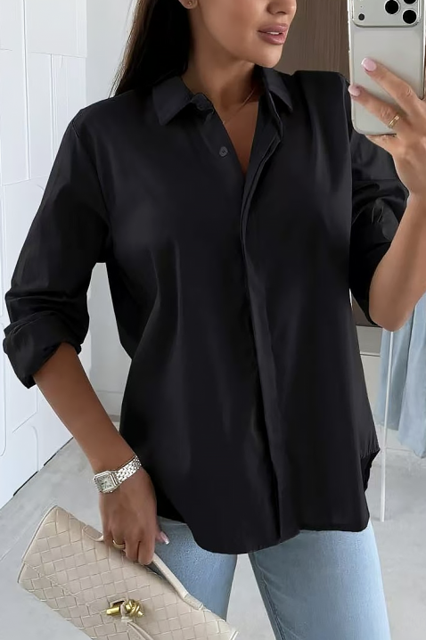 Ženska košulja NIOGELTA BLACK, Boja: crna, IVET.RS - Nova Kolekcija