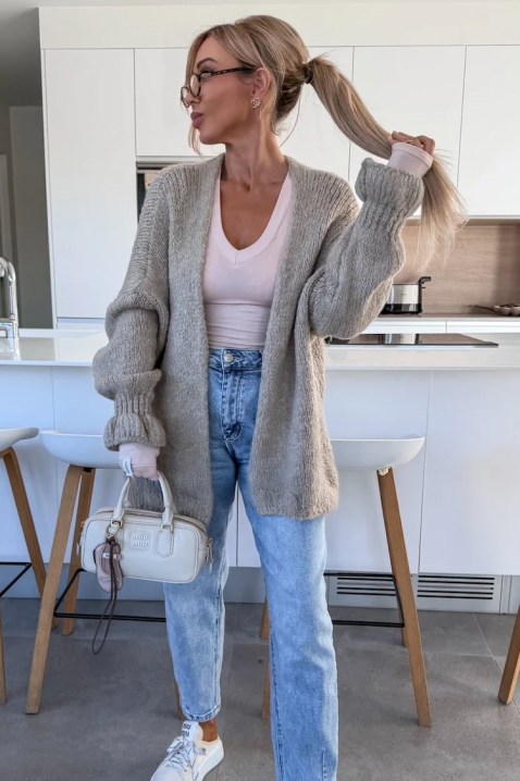 Kardigan POLIMERDA GREY, Boja: siva, IVET.RS - Nova Kolekcija