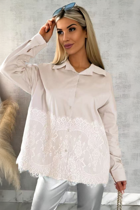 Ženska košulja GLEDROLZA ECRU, Boja: ecru, IVET.RS - Nova Kolekcija