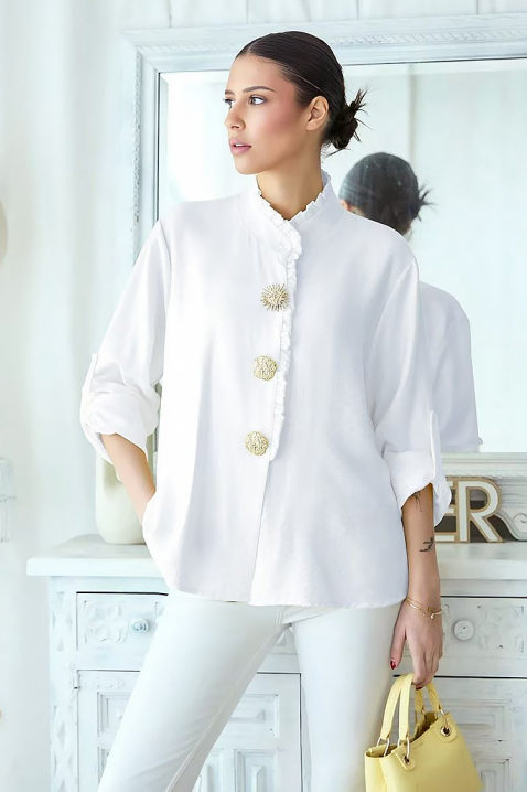 Ženska košulja LARVOLDA WHITE, Boja: bela, IVET.RS - Nova Kolekcija