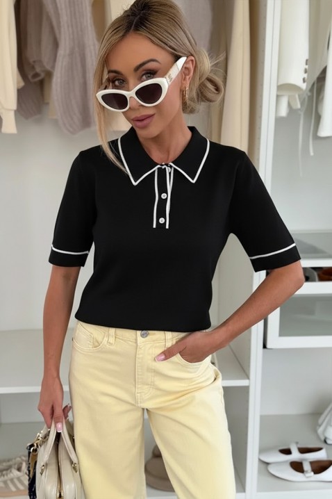 Majica VIMROLZA BLACK, Boja: crna, IVET.RS - Nova Kolekcija