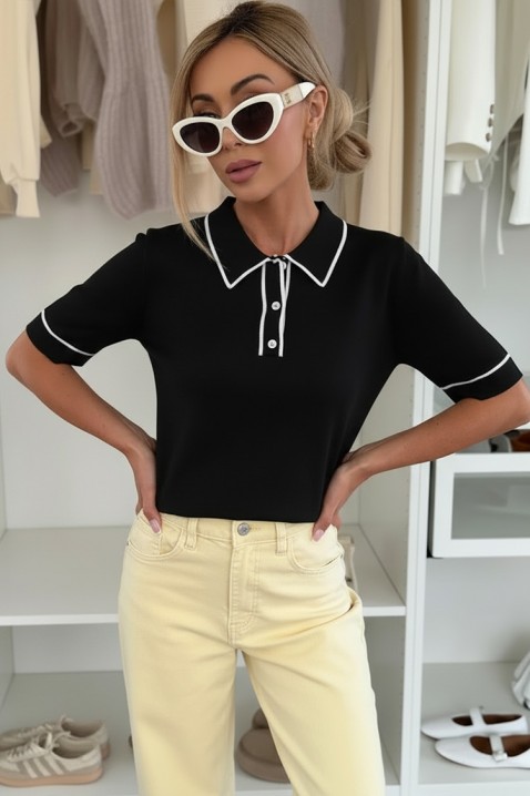 Majica VIMROLZA BLACK, Boja: crna, IVET.RS - Nova Kolekcija