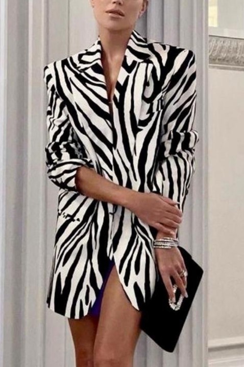 Haljina - blejzer BLEROLNA, Boja: crna i bela, IVET.RS - Nova Kolekcija