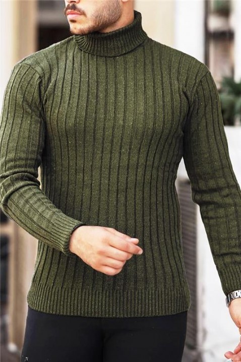 Muški džemper RACHERO KHAKI, Boja: kaki, IVET.RS - Nova Kolekcija