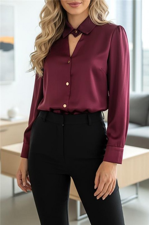 Ženska košulja LILONDANA BORDO, Boja: bordo, IVET.RS - Nova Kolekcija